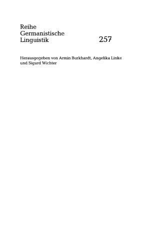 Cover image: »Volkhafte Sprachforschung« 1st edition 9783484312579
