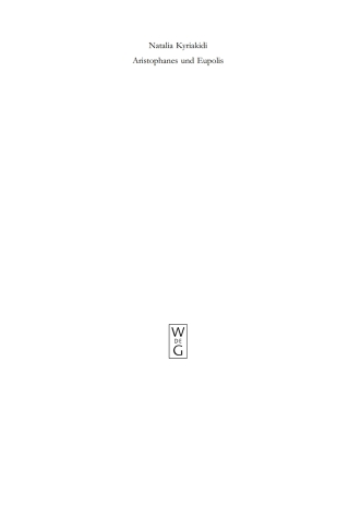 Imagen de portada: Aristophanes und Eupolis 1st edition 9783110191394