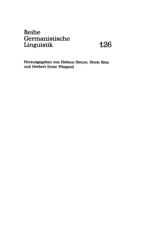 Imagen de portada: Verbvalenz 1st edition 9783484311268