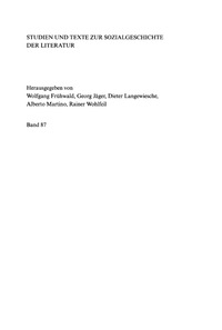 Titelbild: Perspektiven zur Sozialgeschichte der Literatur 1st edition 9783484350878