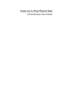 Cover image: Ill-Posed Boundary-Value Problems 1st edition 9783110631098