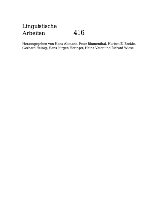 صورة الغلاف: ›Umlaut‹ in Optimality Theory 1st edition 9783484304161