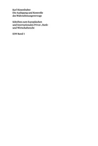 Immagine di copertina: Die Auslegung und Kontrolle des Wahrnehmungsvertrags 1st edition 9783899491838