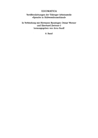 Cover image: Häufigkeitswörterbuch gesprochener Sprache 2nd edition 9783484240087