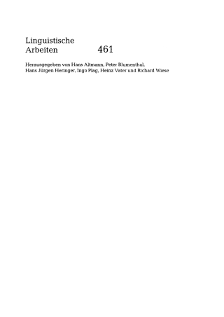 Cover image: Französische Präpositionen aus generativer Sicht 1st edition 9783484304611