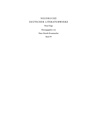 Cover image: Der Briefwechsel zwischen Sigmund von Birken und Catharina Regina von Greiffenberg 1st edition 9783484280496