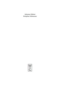 Cover image: Komplexe Substanzen 1st edition 9783110188530