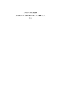 Imagen de portada: Roman Ingarden: Der Streit um die Existenz der Welt. Band 2: Formalontologie. Teil 1 1st edition 9783484700482