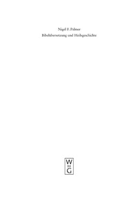 Immagine di copertina: Bibelübersetzung und Heilsgeschichte 1st edition 9783110191516