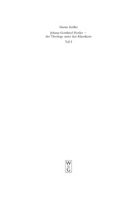 Omslagafbeelding: Johann Gottfried Herder - der Theologe unter den Klassikern 1st edition 9783110191523
