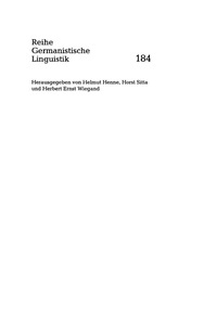 Omslagafbeelding: Einige Prinzipien des Textaufbaus 1st edition 9783484311848