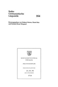 Cover image: Ebenen der Textstruktur 1st edition 9783484311640