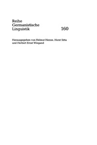 Cover image: Logisch-semantische Studien in der Grammatik des frühen 19. Jahrhunderts 1st edition 9783484311602
