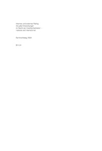 Omslagafbeelding: Internes und externes Rating. Aktuelle Entwicklungen im Recht der Kreditsicherheiten - national und international. 1st edition 9783899491852