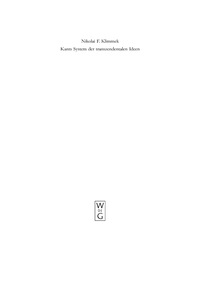 Omslagafbeelding: Kants System der transzendentalen Ideen 1st edition 9783110183498