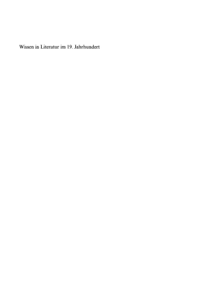 Cover image: Wissen in Literatur im 19. Jahrhundert 1st edition 9783484108431