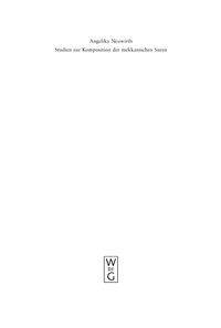 Omslagafbeelding: Studien zur Komposition der mekkanischen Suren 2nd edition 9783110192339