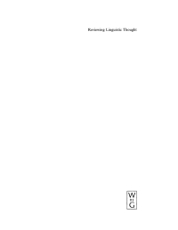 Cover image: Reviewing Linguistic Thought 1st edition 9783110183641