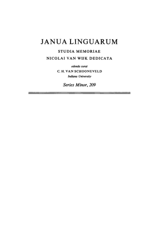 Cover image: Papers in General Linguistics 1st edition 9789027931313