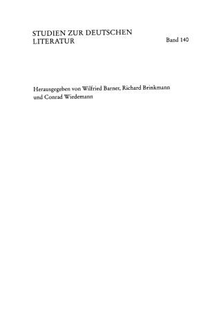 Cover image: Wink und Wandlung 1st edition 9783484181403