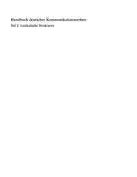 Imagen de portada: Lexikalische Strukturen 1st edition 9783110193053