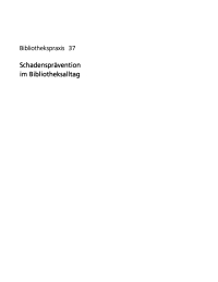 Cover image: Schadensprävention im Bibliotheksalltag 1st edition 9783598117510