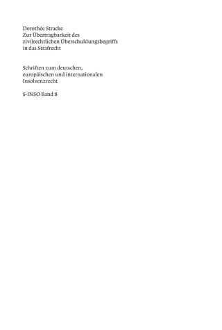 Omslagafbeelding: Zur Übertragbarkeit des zivilrechtlichen Überschuldungsbegriffs in das Strafrecht 1st edition 9783899493924