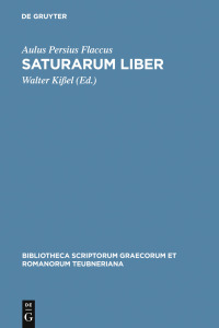 Omslagafbeelding: Saturarum liber 1st edition 9783110194869