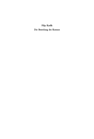 Imagen de portada: Die Beseelung des Kosmos 1st edition 9783598778117