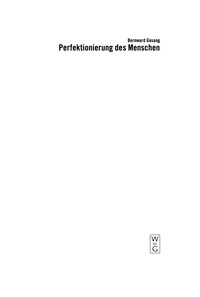 Cover image: Perfektionierung des Menschen 1st edition 9783110195606