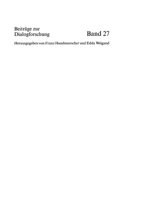 Cover image: Dialogue Analysis VIII: Understanding and Misunderstanding in Dialogue 1st edition 9783484750272
