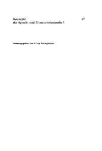 Omslagafbeelding: Einführung in die Semantik 1st edition 9783484220270