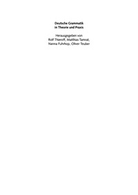 Imagen de portada: Deutsche Grammatik in Theorie und Praxis 1st edition 9783484730533