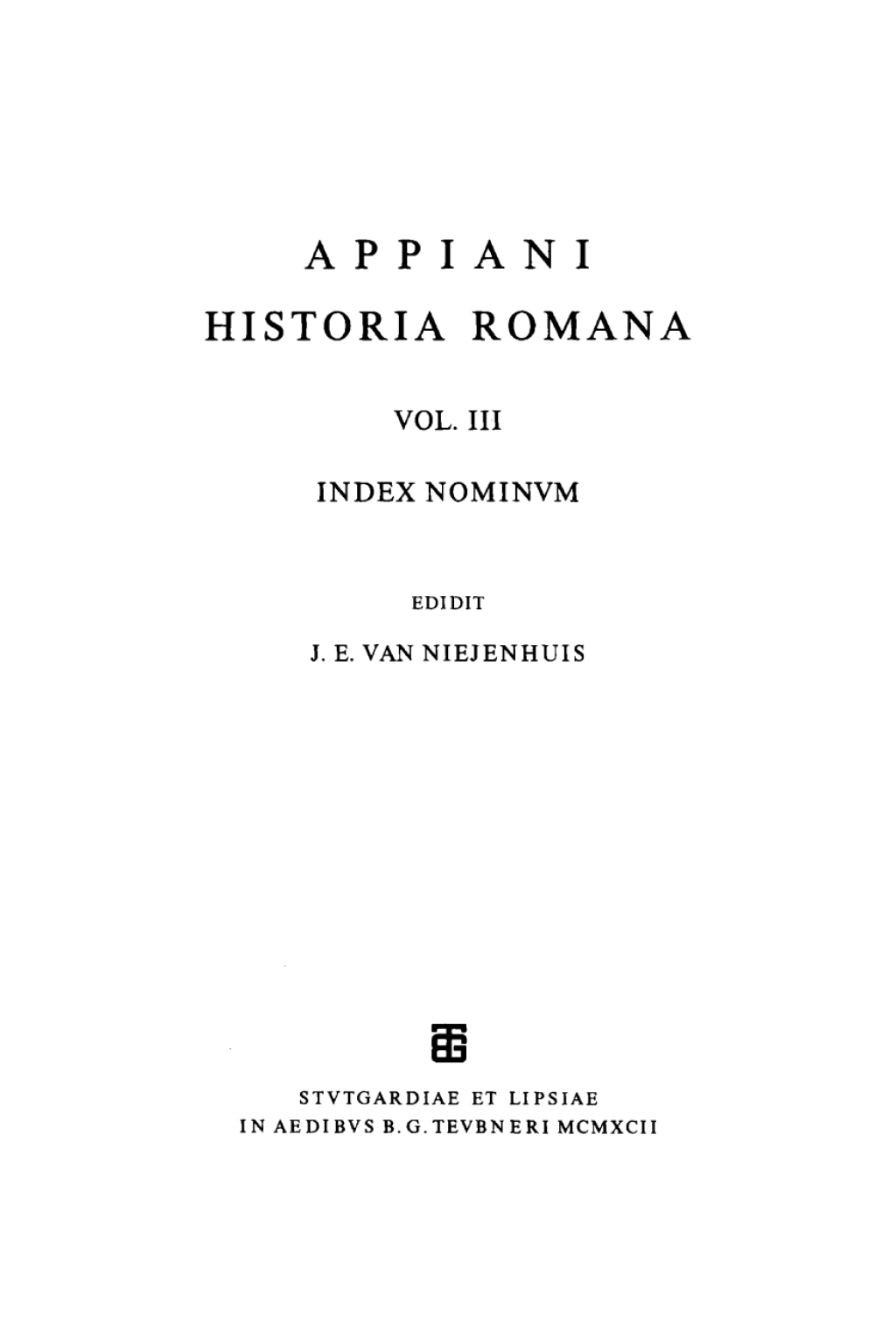 Index nominum 1st Edition