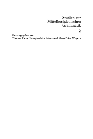 Imagen de portada: Verbableitung im Mittelhochdeutschen 1st edition 9783484770027