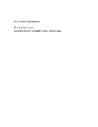 Cover image: Grundstrukturen mittelalterlicher Erzählungen 1st edition 9783110195682