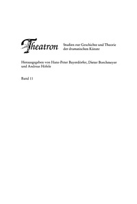 Cover image: Anthropologie und Schauspielkunst 1st edition 9783484660113