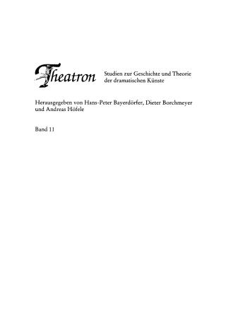Cover image: Anthropologie und Schauspielkunst 1st edition 9783484660113