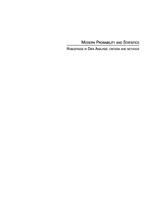 Imagen de portada: Robustness in Data Analysis 1st edition 9783110629569