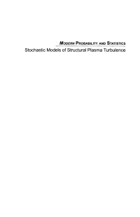 Cover image: Stochastic Models of Structural Plasma Turbulence 1st edition 9789067644495