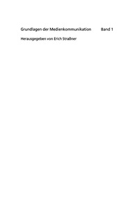 Titelbild: Medienpädagogik 1st edition 9783484371019