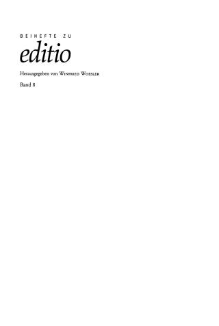Cover image: Alte und neue Philologie 1st edition 9783484295087