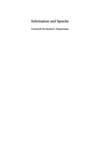 صورة الغلاف: Information und Sprache 1st edition 9783598117541