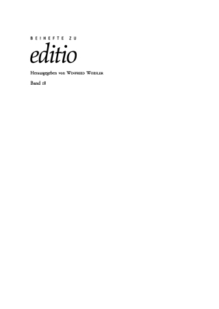 Cover image: Edition und Übersetzung 1st edition 9783484295186
