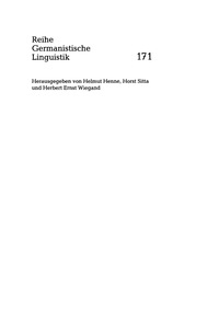 Omslagafbeelding: Grammatische Wege zur Textgestaltungskompetenz 1st edition 9783484311718