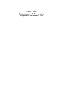 Titelbild: Kommentar zu V. 367-746 von Aviens Neugestaltung der Phainomena Arats 1st edition 9783598778230