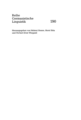 Cover image: Verbstellungswandel bei Jugendlichen, Frauen und Männern im 16. Jahrhundert 1st edition 9783484311909