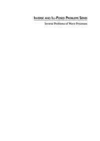 Imagen de portada: Inverse Problems of Wave Processes 1st edition 9783110363982