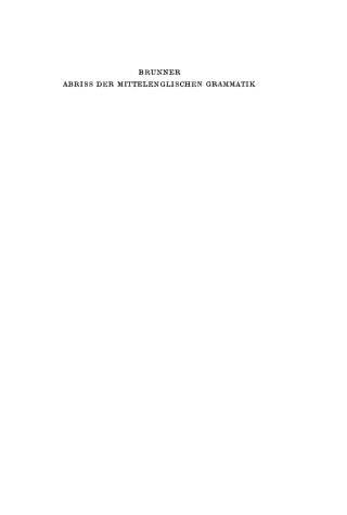 Cover image: Abriß der mittelenglischen Grammatik 6th edition 9783484400115