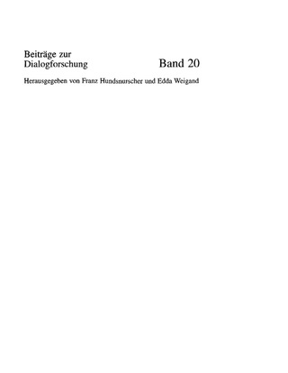 Imagen de portada: Dialogue Analysis and the Mass Media 9783484750203
